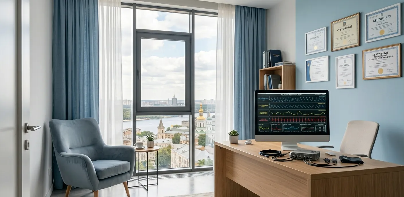 Комфортный кабинет для проведения проверки на полиграфе в Киеве