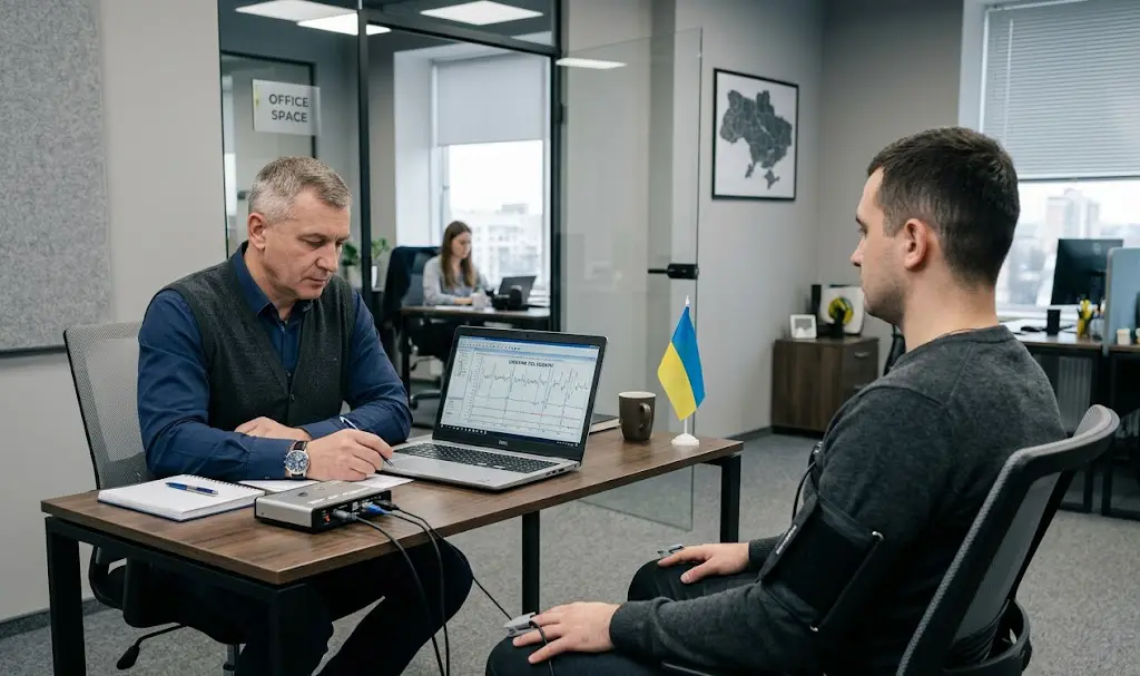Перевірка на поліграфі у Дніпрі — фахівець СПУ проводить тестування