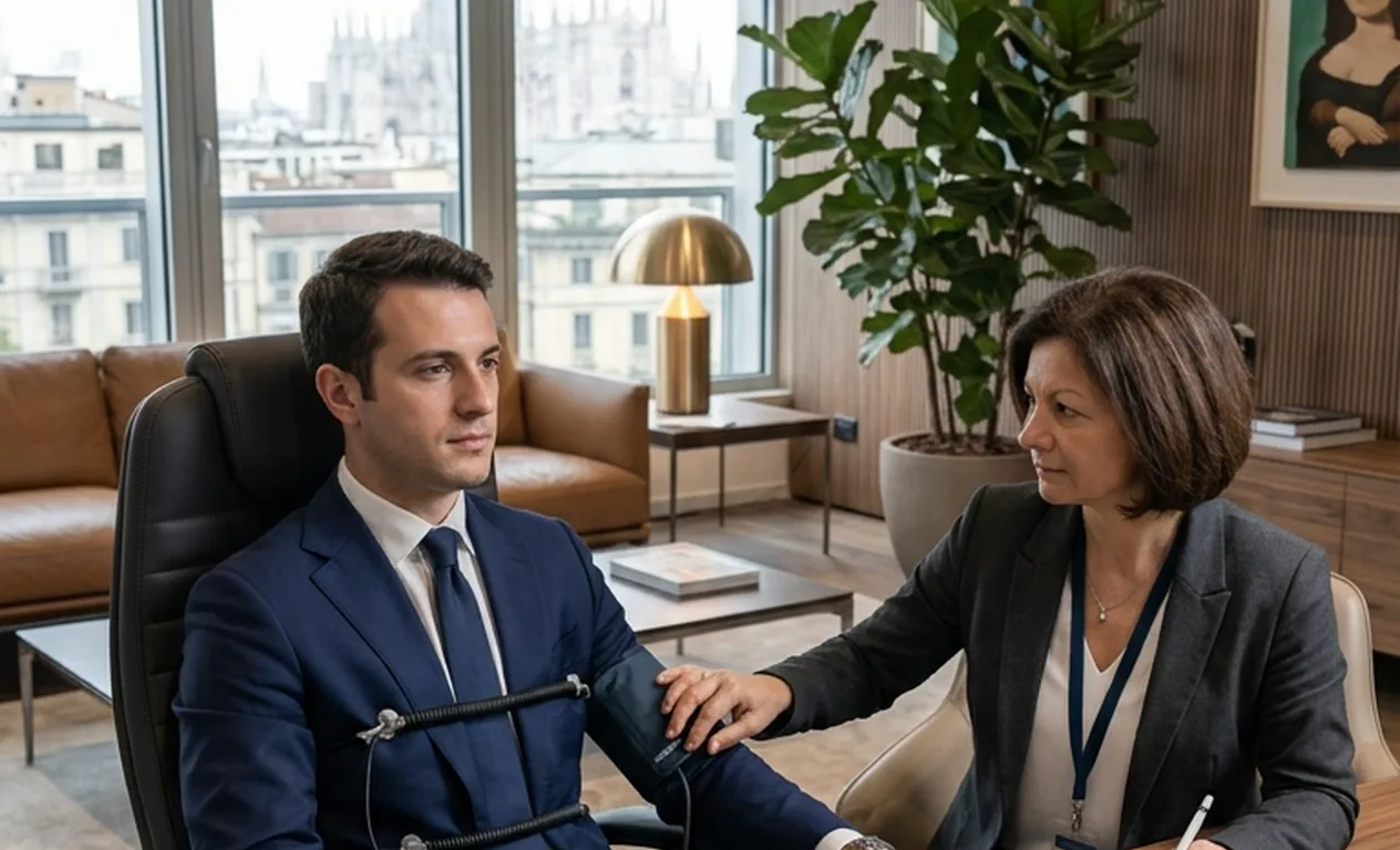 Lie detector test in Italy — SPU examiner conducting a polygraph session
