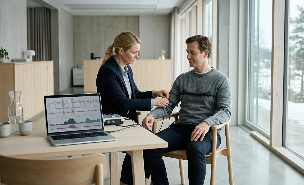 Lie detector test in Estonia — SPU examiner running a polygraph session