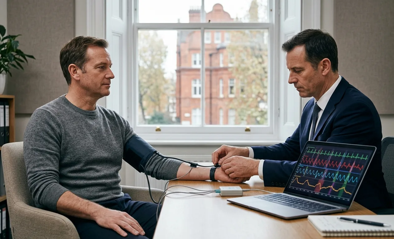 Lie detector test in the UK — SPU examiner running a polygraph session
