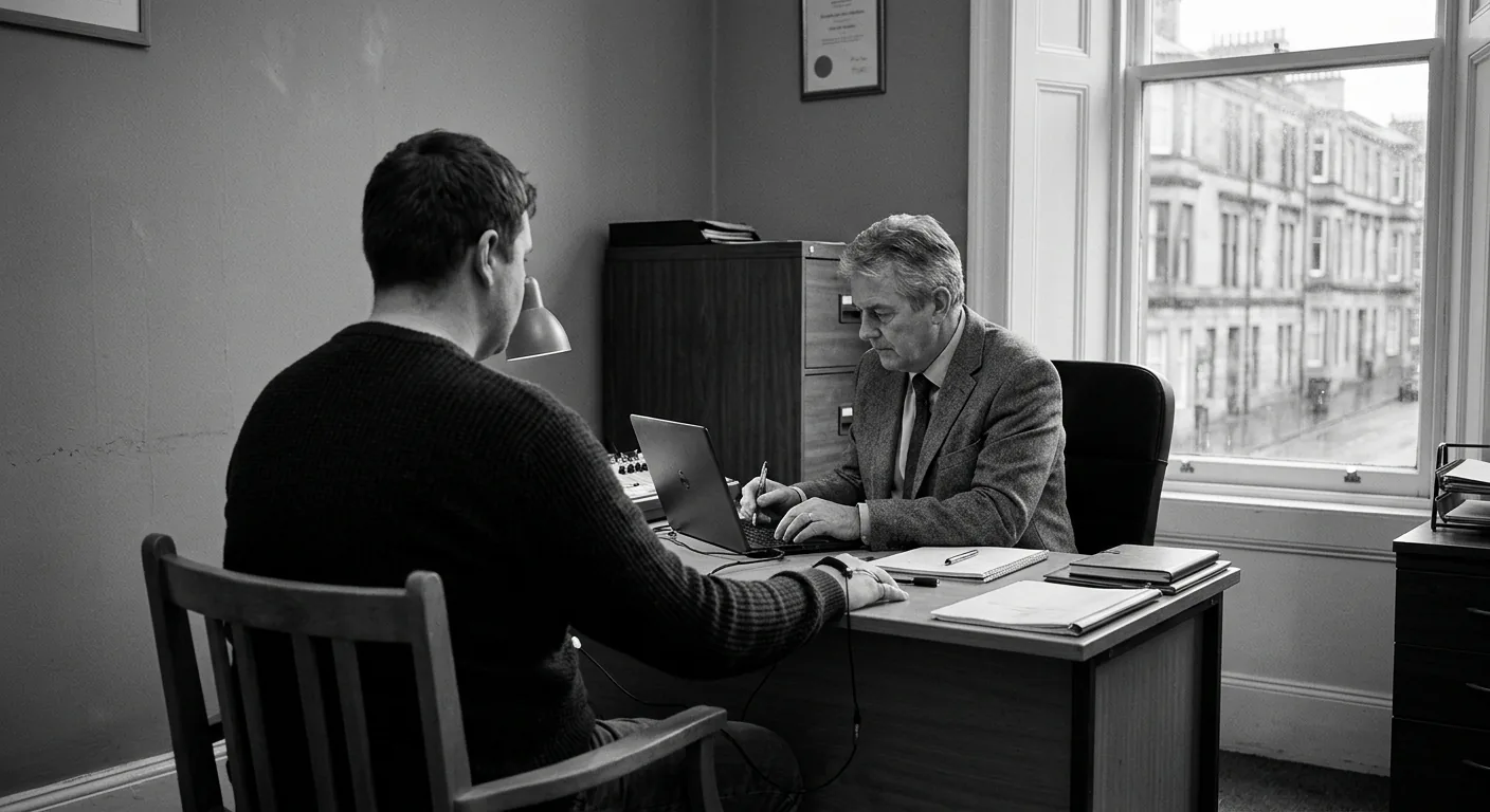 Lie detector test session with a certified polygraph examiner in Glasgow